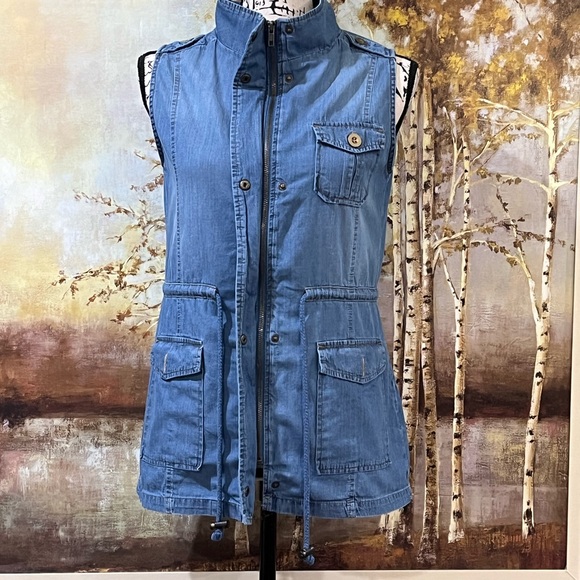 EUC BLACK LABEL C’EST TOI Amazing Denim Zipper and Snap Closure Top - Picture 10 of 15